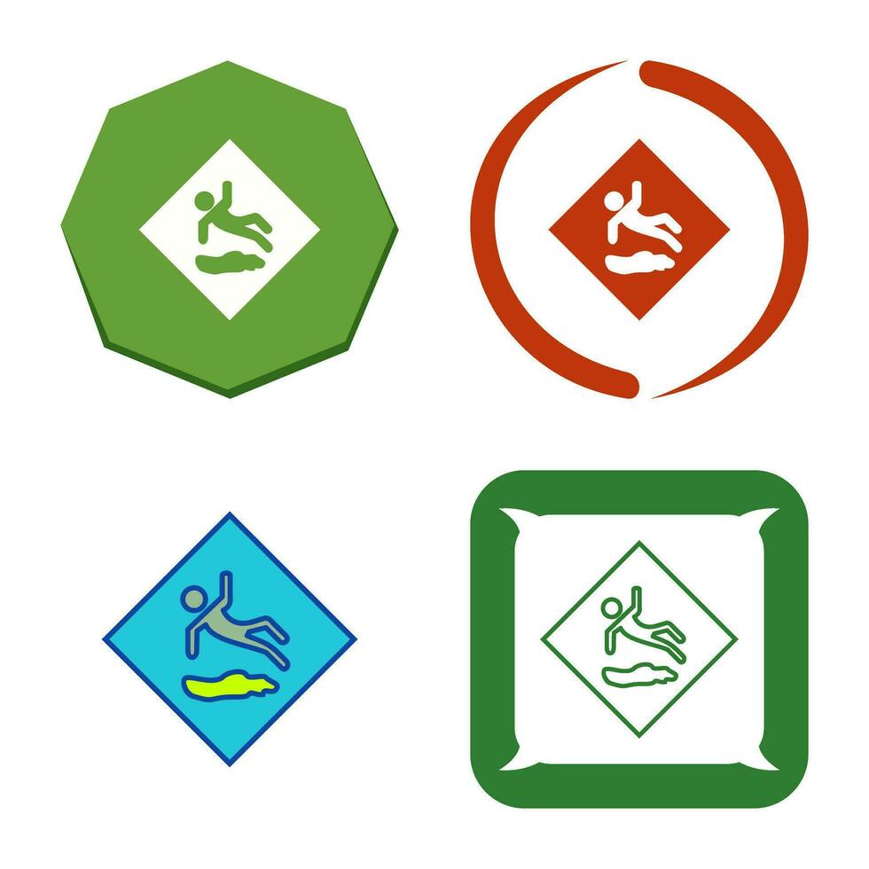 Danger of Slipping Vector Icon