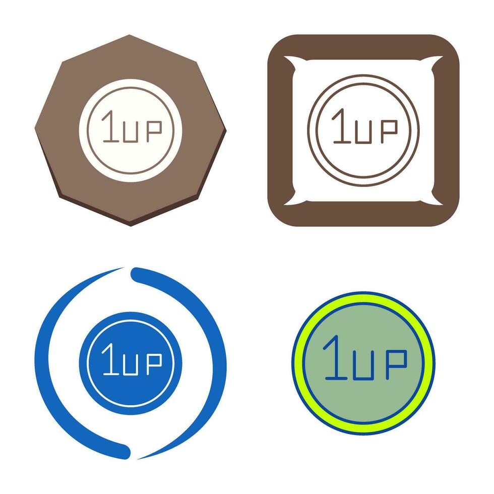 Unique 1UP Vector Icon