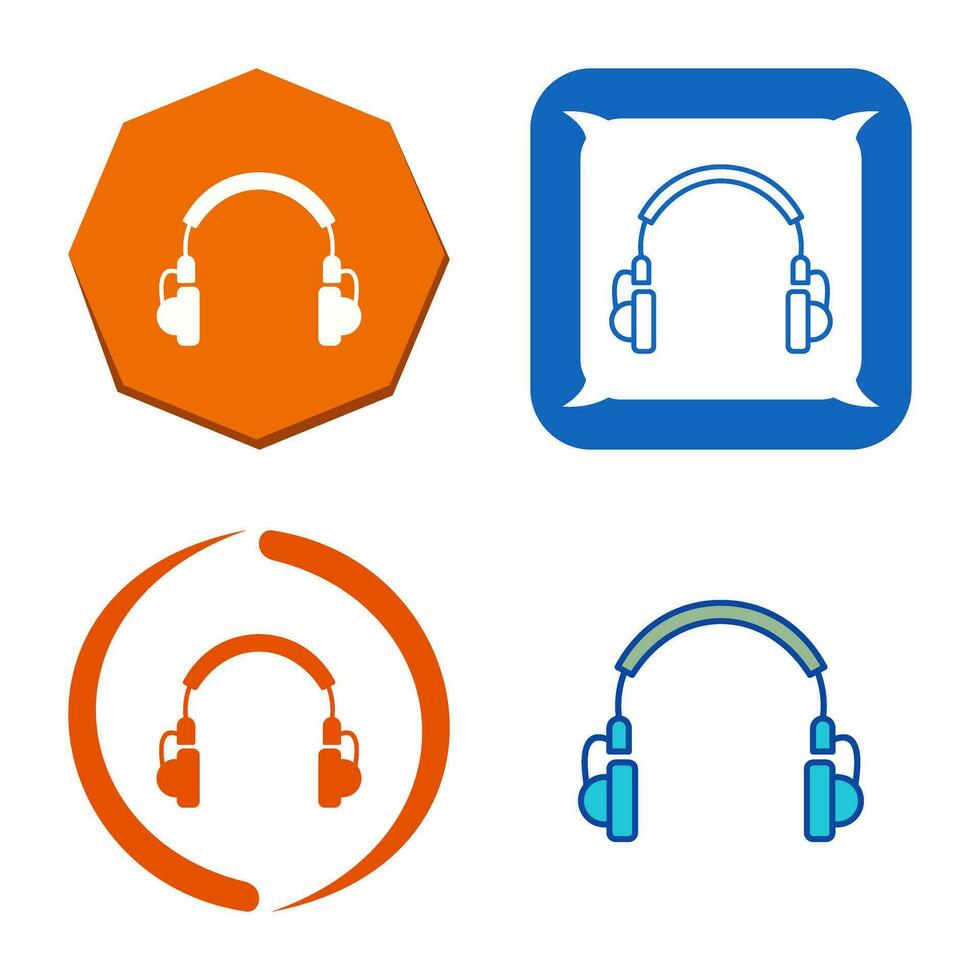 icono de vector de auriculares únicos