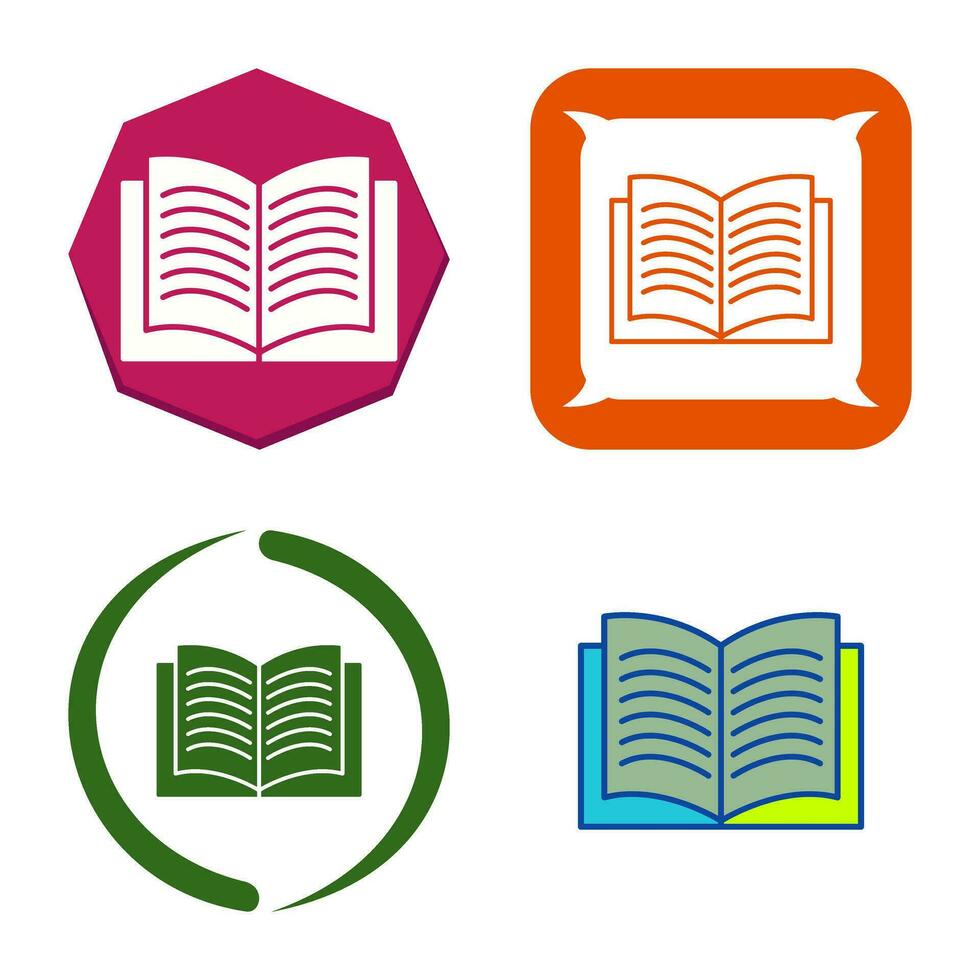 Unique Textbook Vector Icon