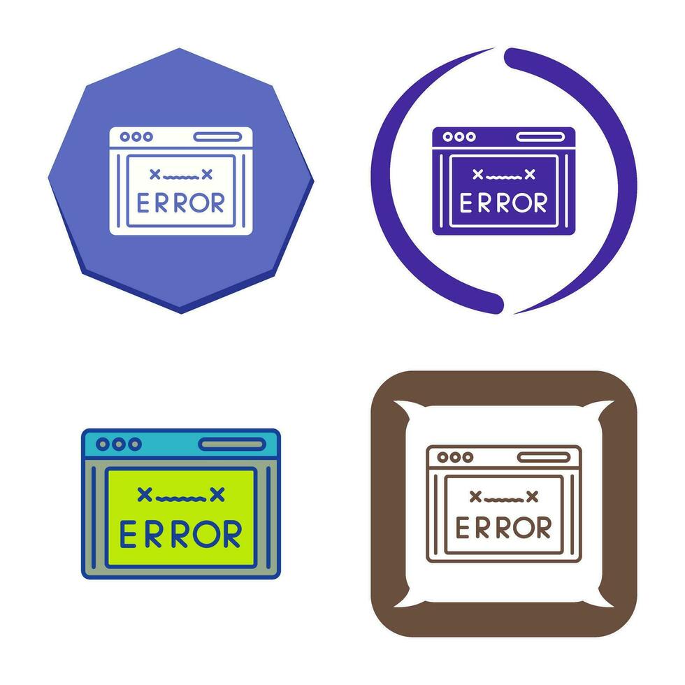 icono de vector de código de error