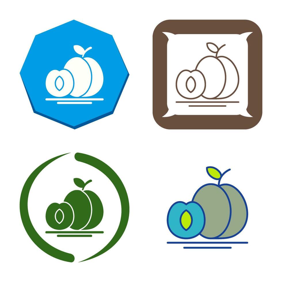 Apricot Vector Icon