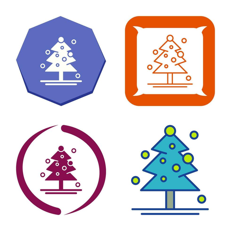 icono de vector de árbol de navidad