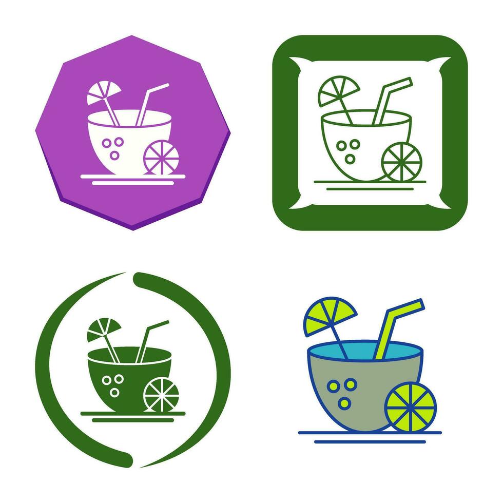 Coconut Drink Vector Icon