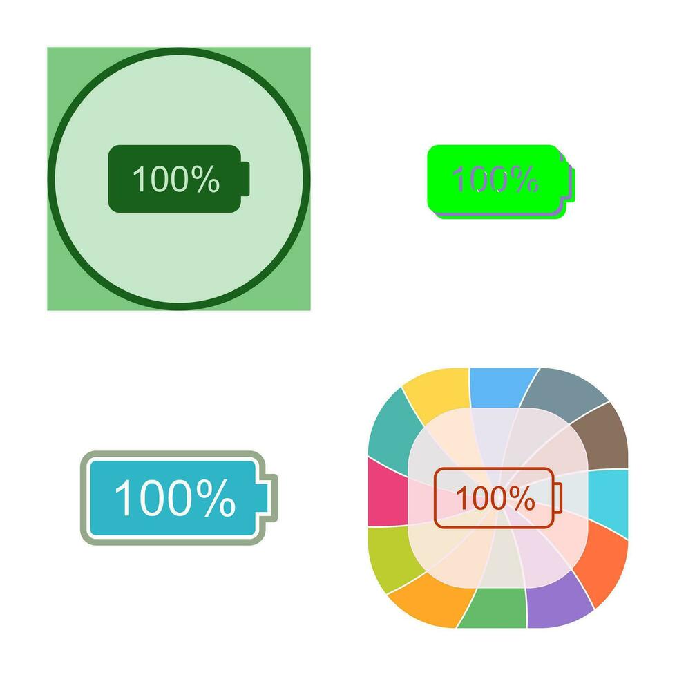 Unique Full Battery Vector Icon