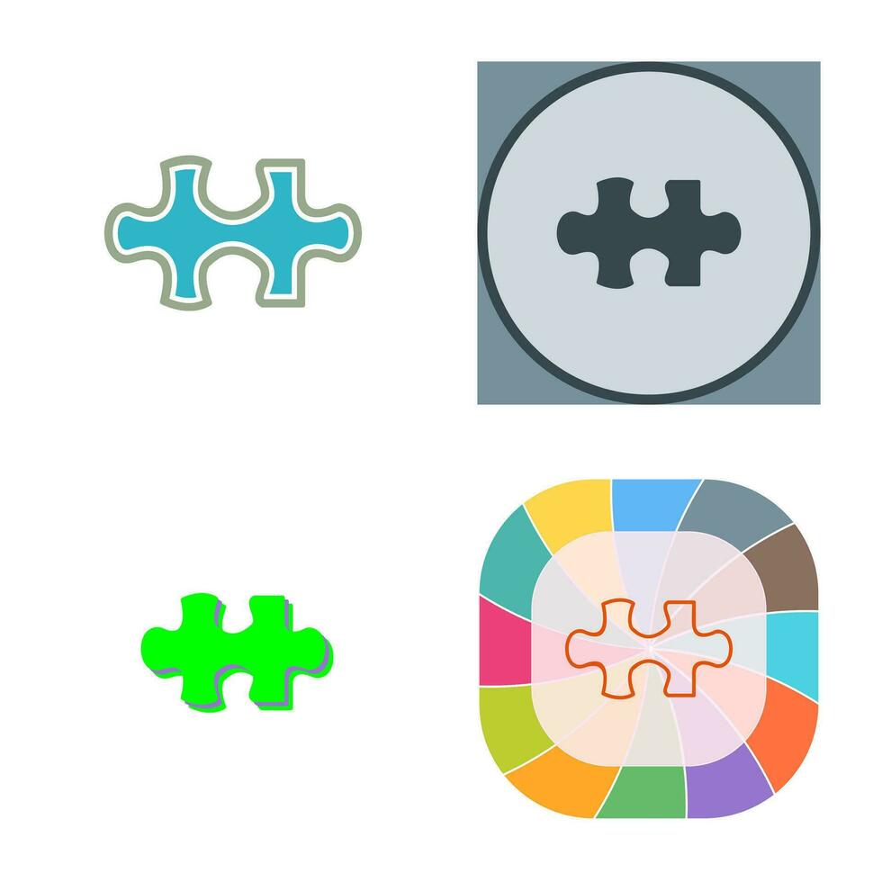 Unique Puzzle Piece Vector Icon