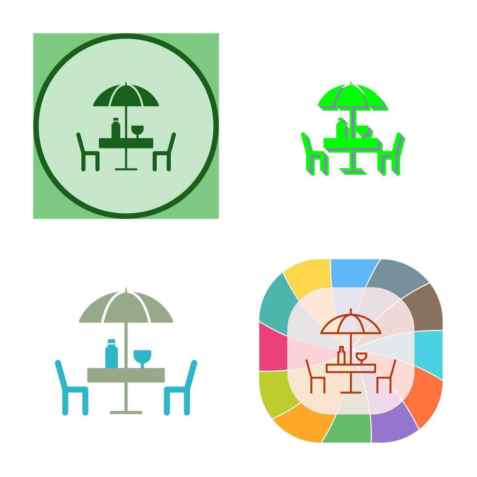 Unique Cafe Table Vector Icon