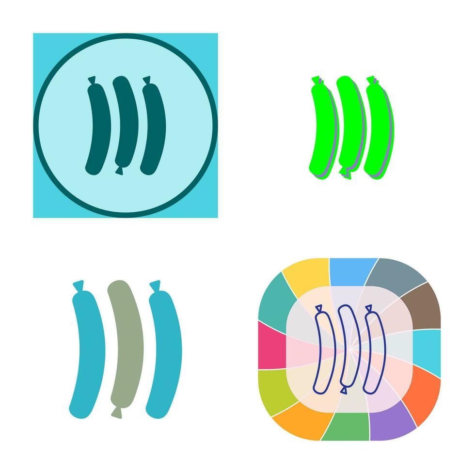 icono de vector de salchicha caliente