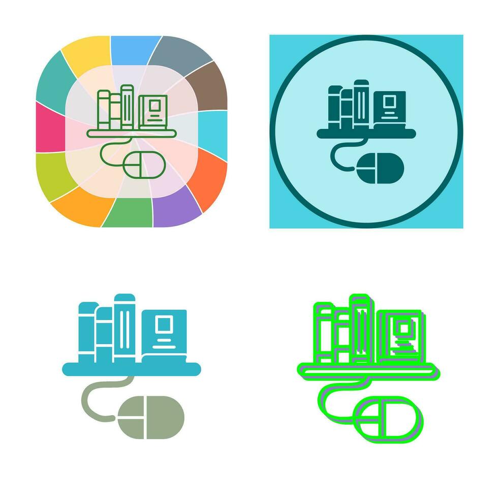 Digital Library Vector Icon