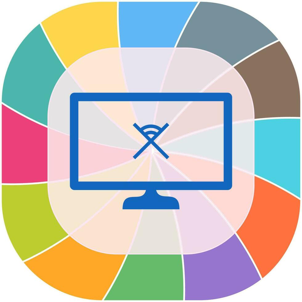 Unique Disconnected Network Vector Icon
