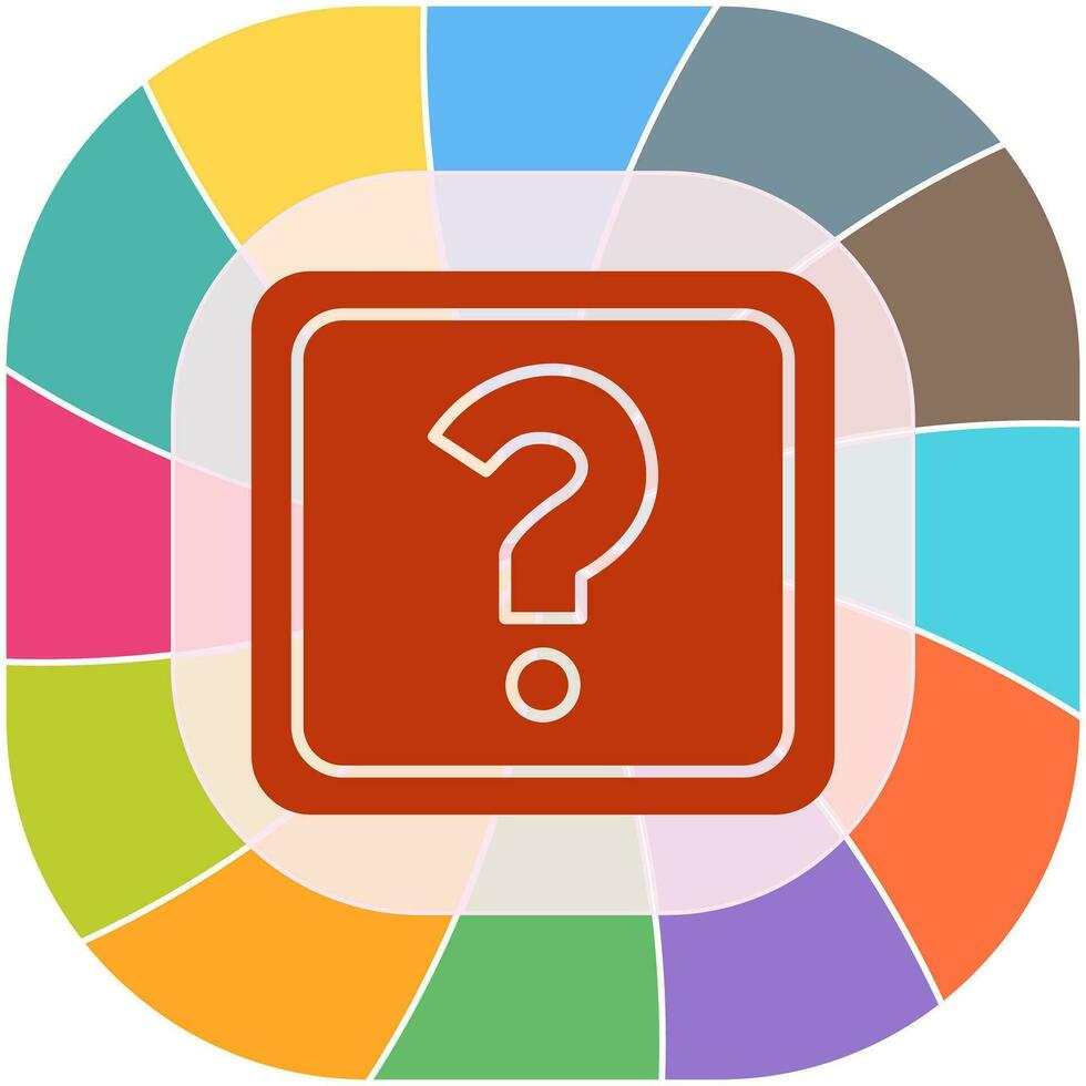 Unique Question Mark Vector Icon