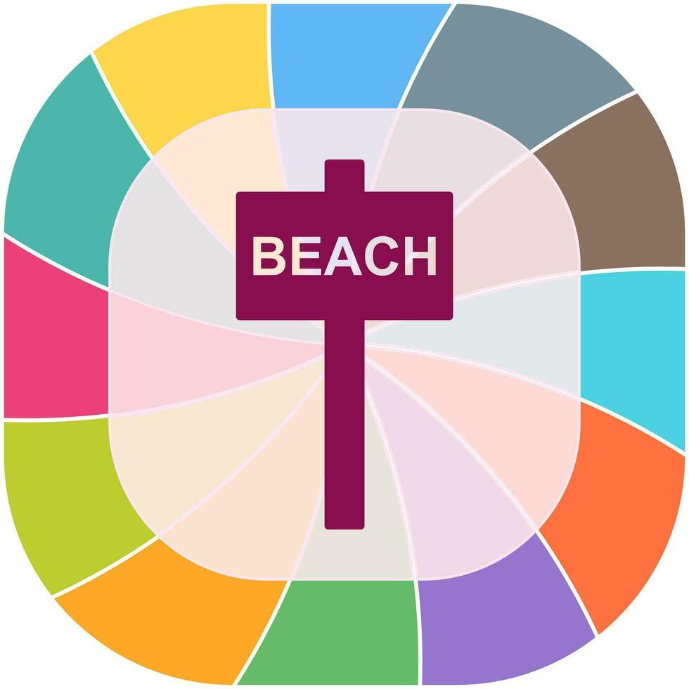 Beach Sign Vector Icon