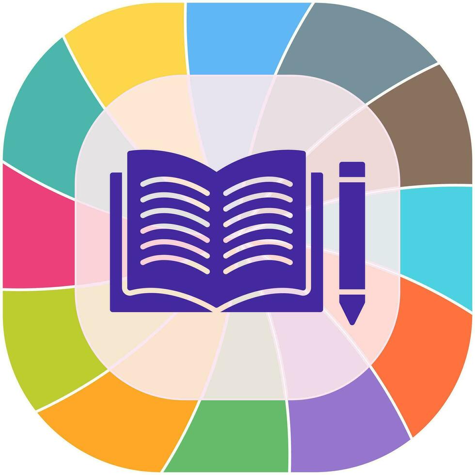 Unique Pencil and Book Vector Icon