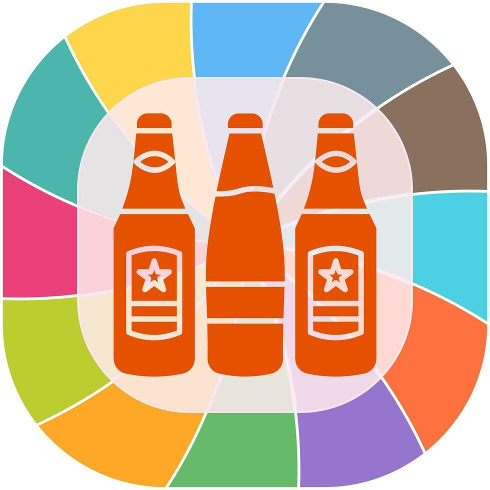 icono de vector de botellas de cerveza