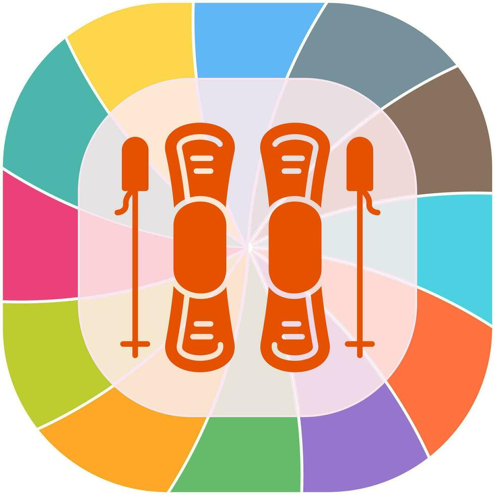 Ski Vector Icon