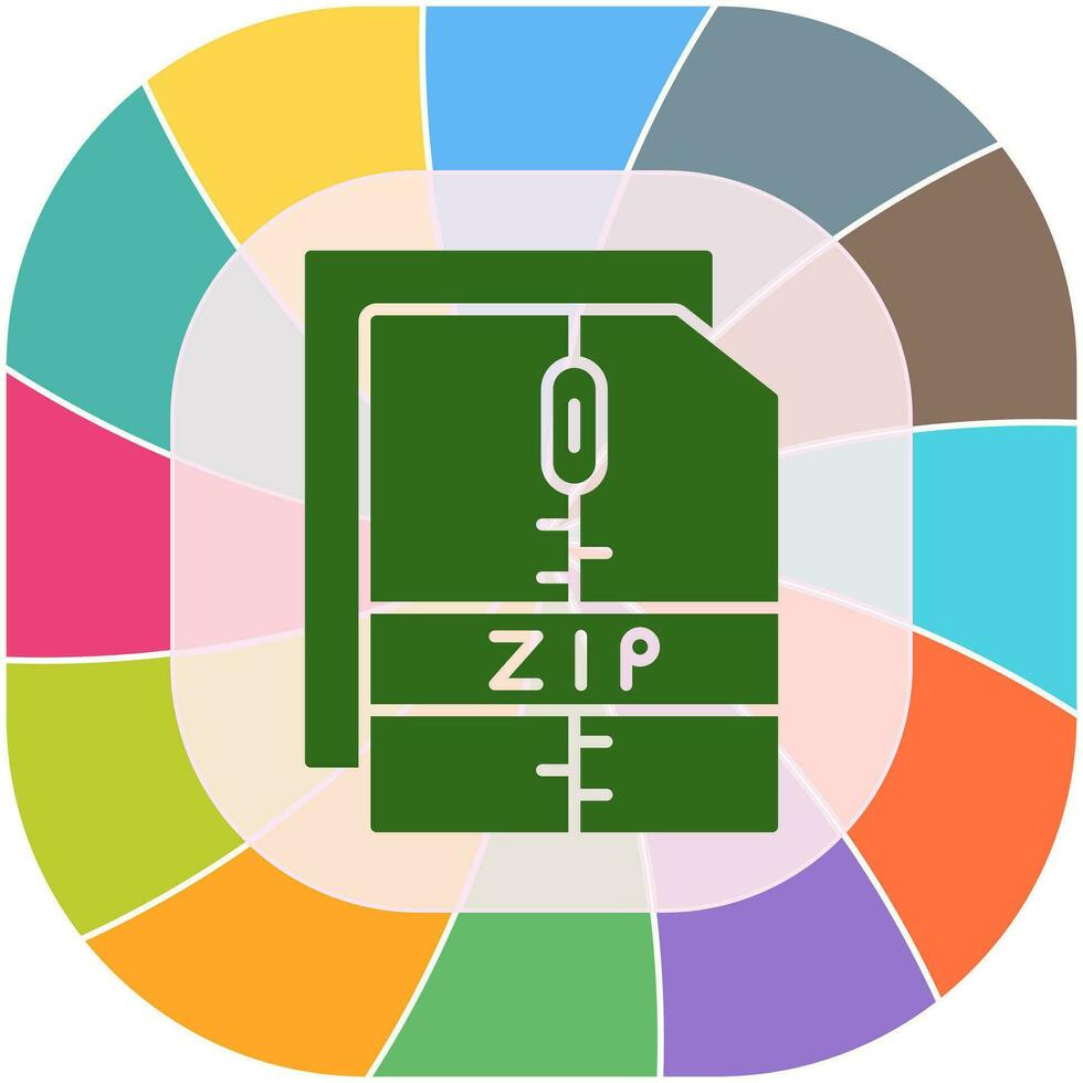 Zip File Vector Icon