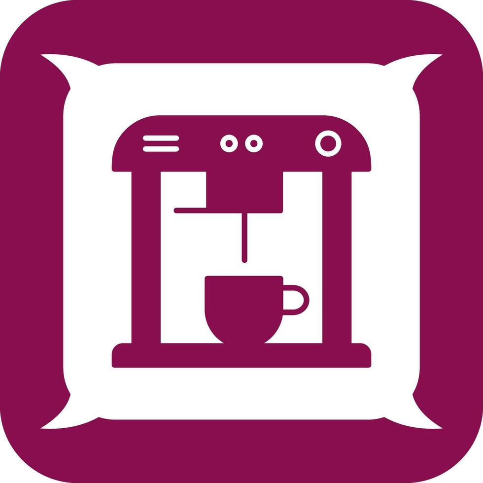 icono de vector de máquina de café único