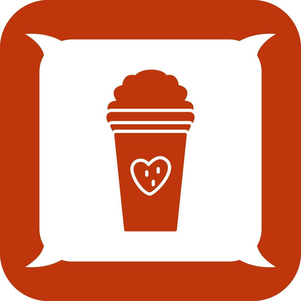Unique Strawberry Milkshake Vector Icon