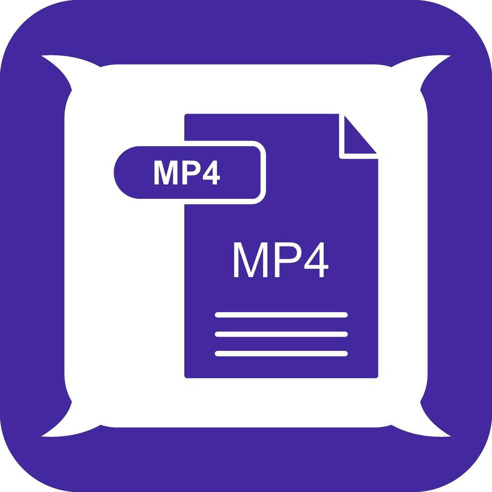 icono de vector de mp4