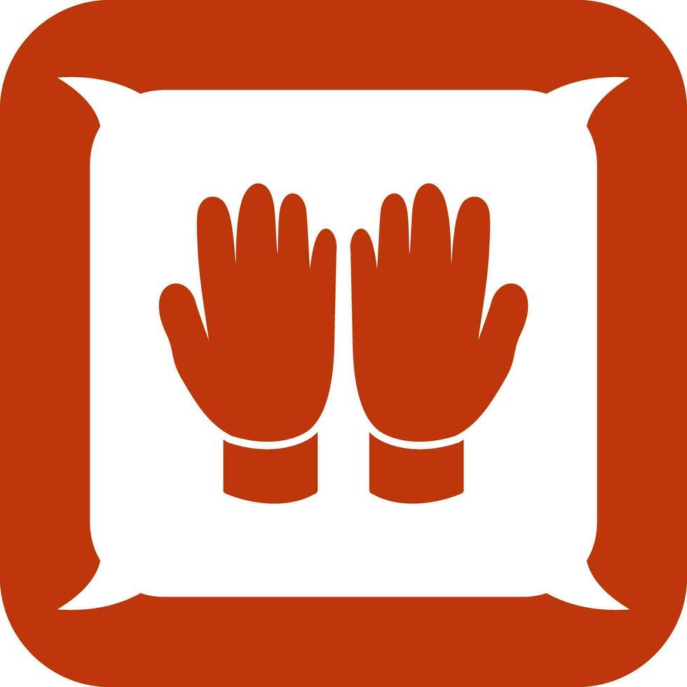 icono de vector de guantes de jardinería