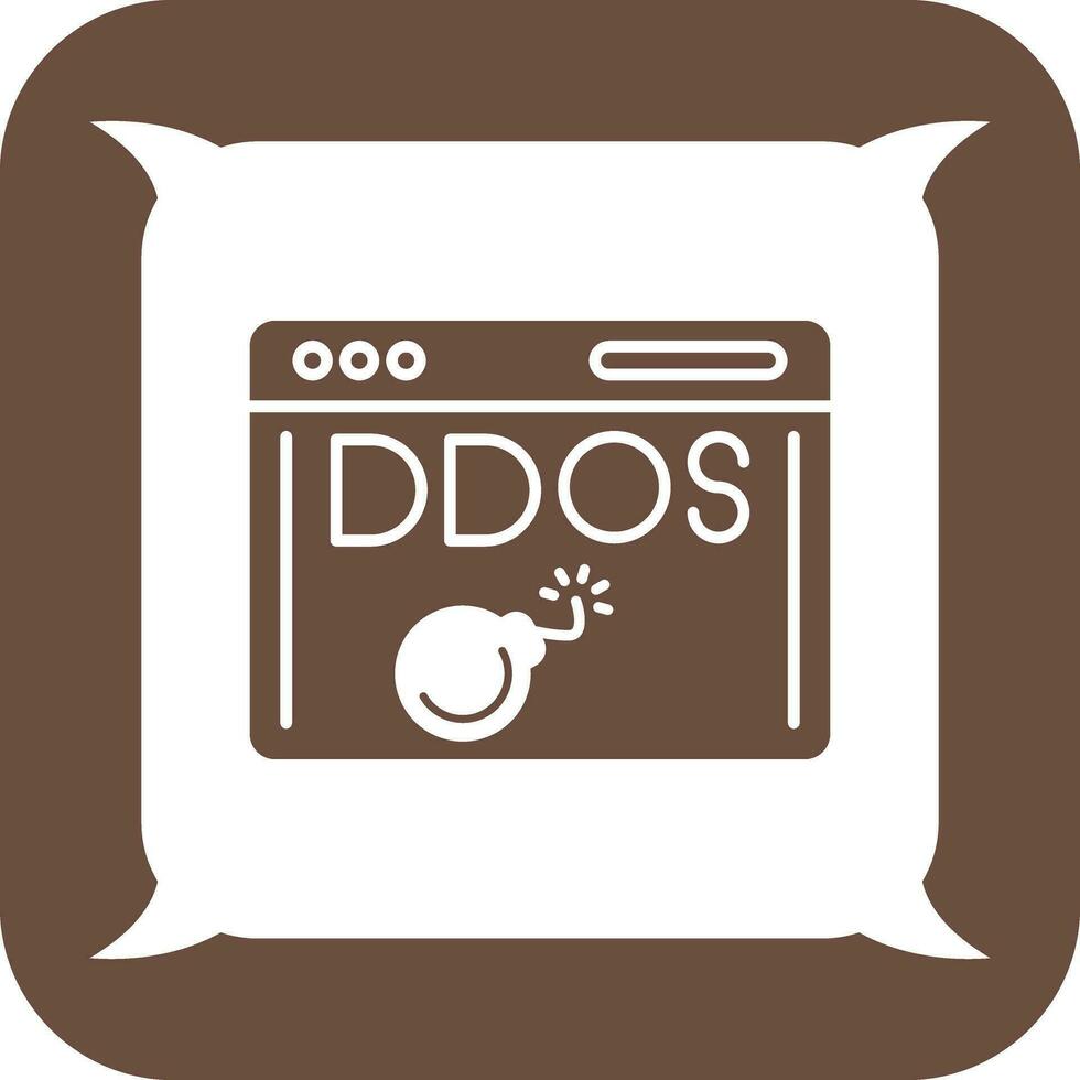 icono de vector de ataque ddos