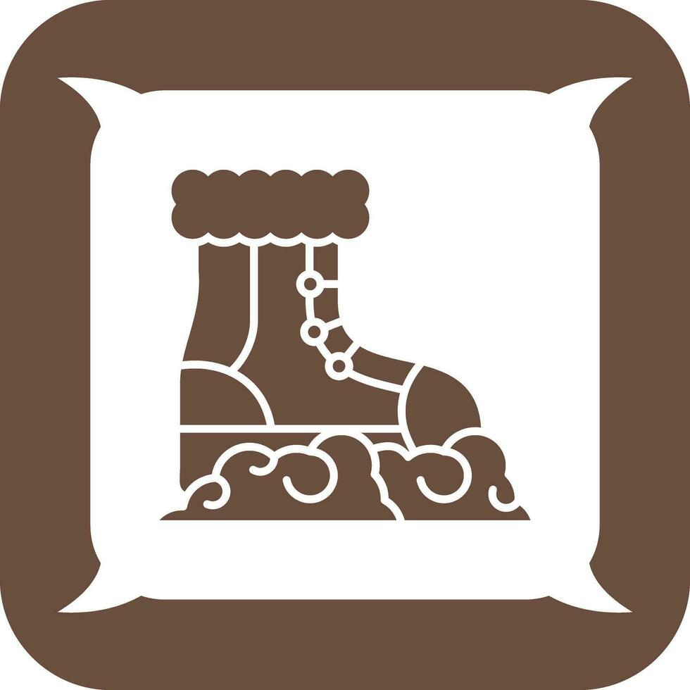 icono de vector de botas de nieve