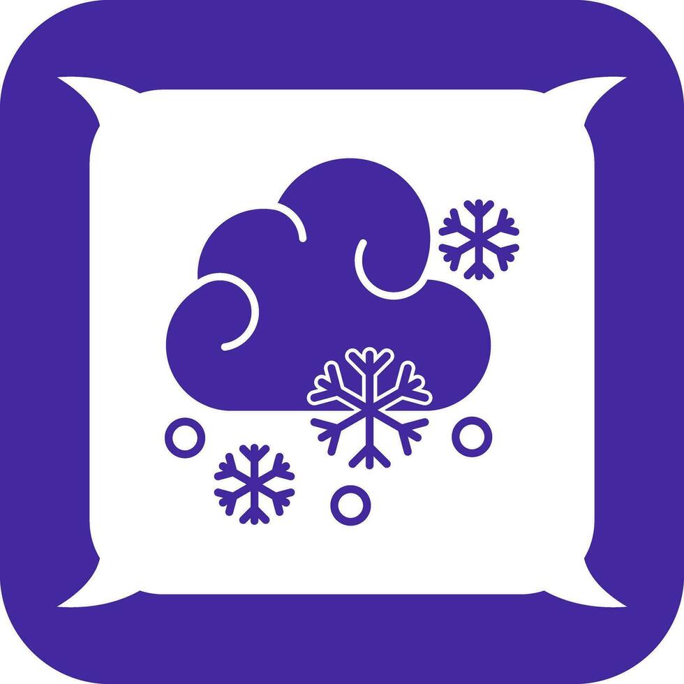 icono de vector nevado