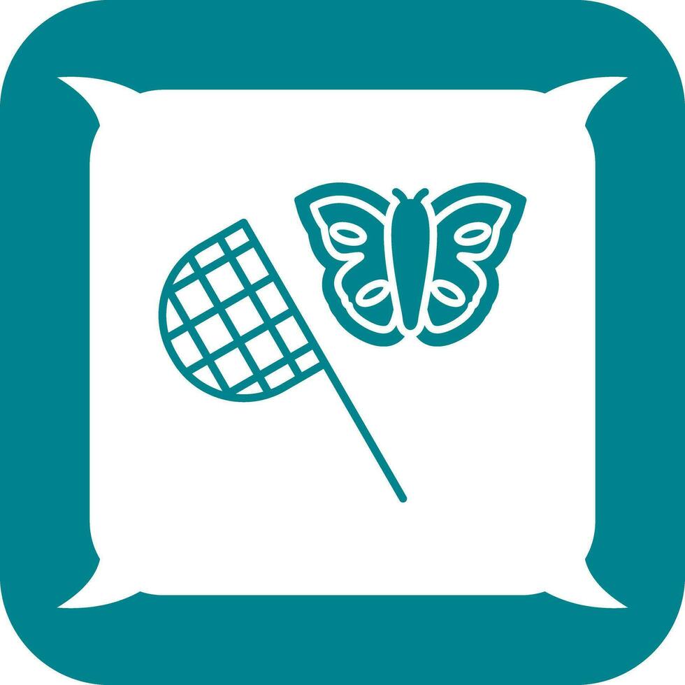 icono de vector de colector de mariposa