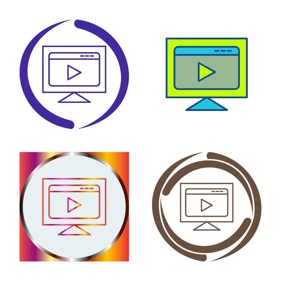 icono de vector de transmisión de video