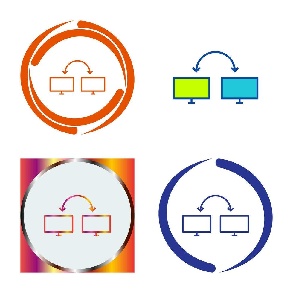 Unique Connected Systems Vector Icon