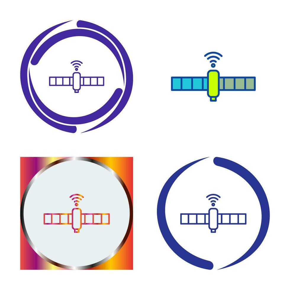 icono de vector de satélite único