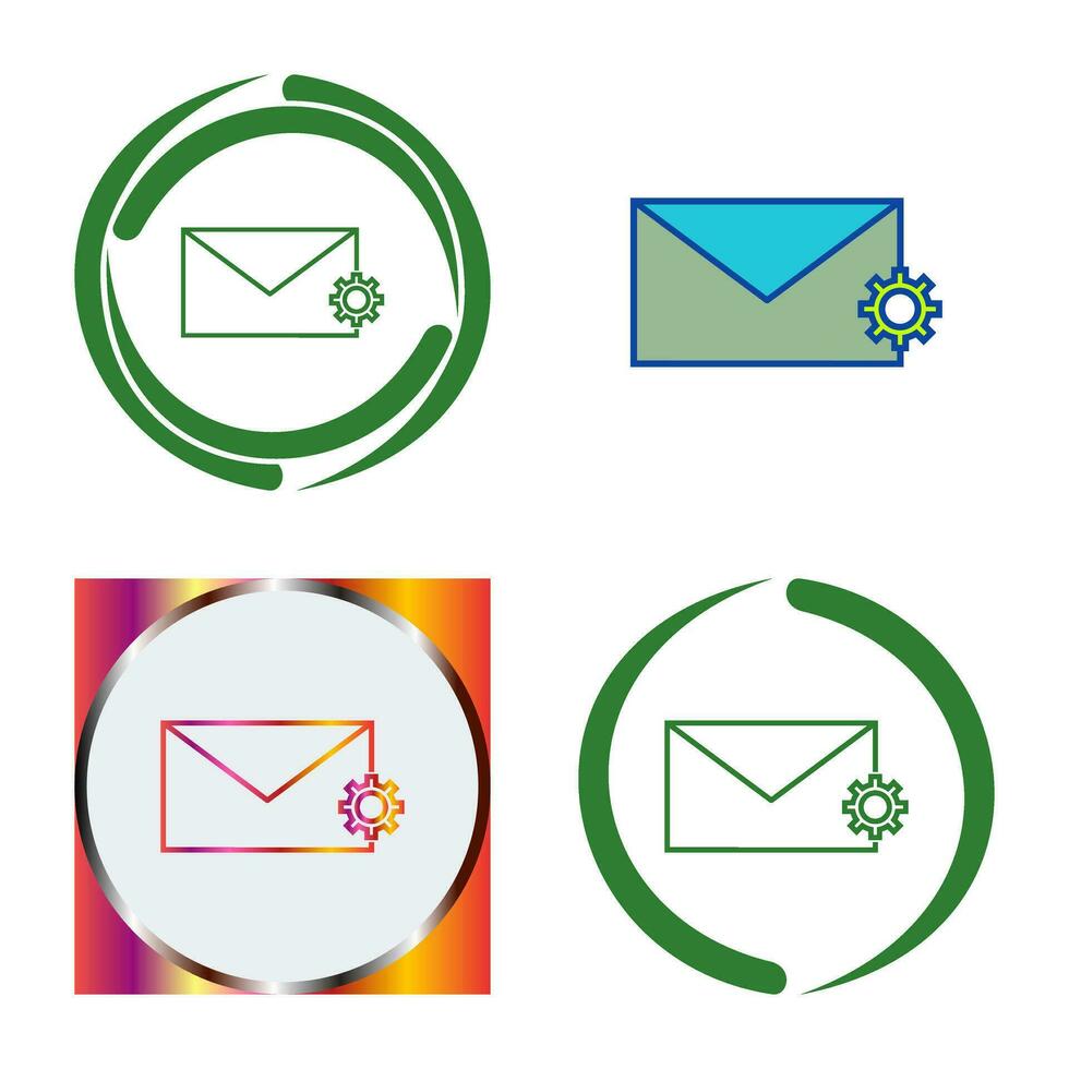 Unique Message Settings Vector Icon
