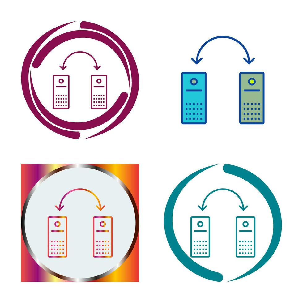 icono de vector de sistemas conectados únicos