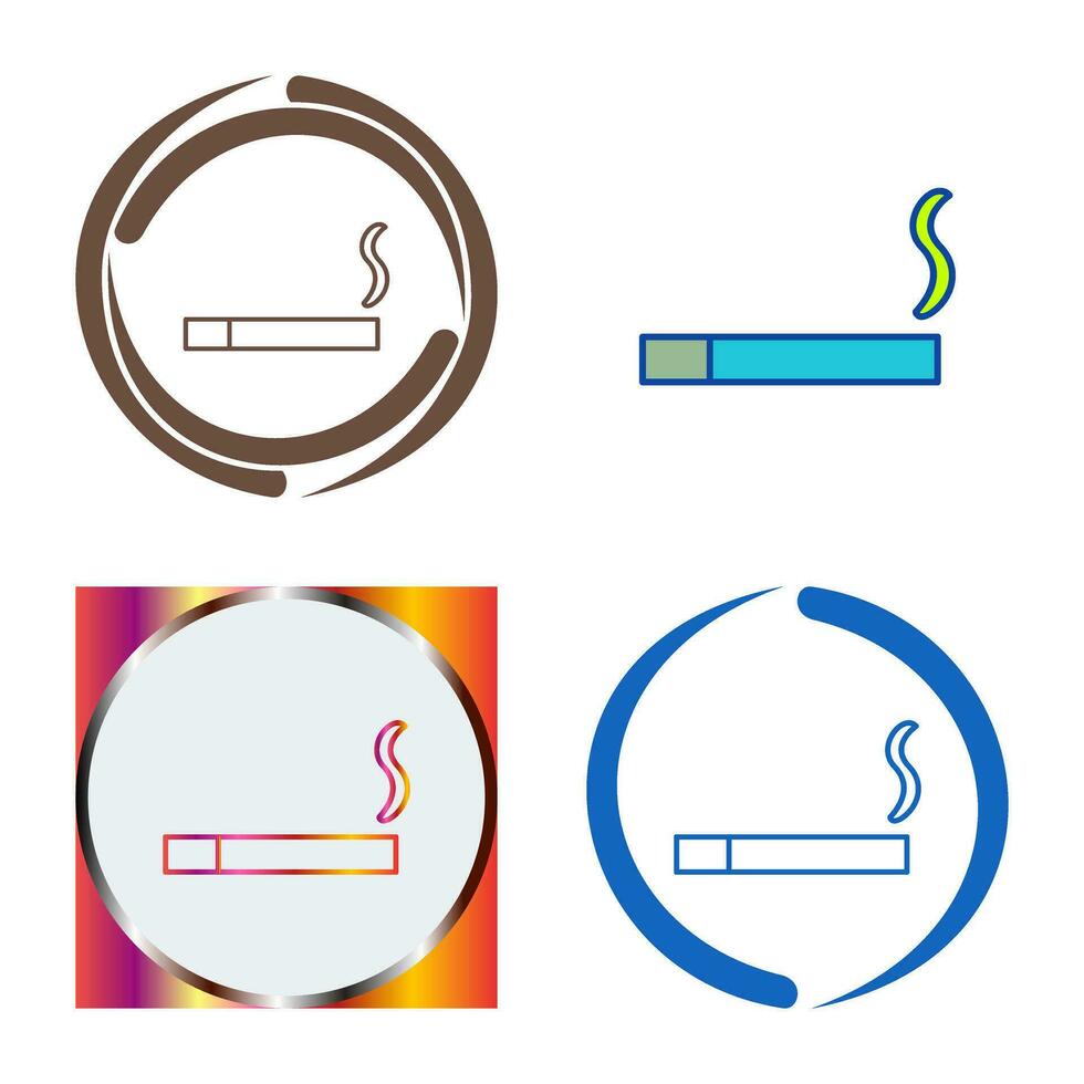 Unique Lit Cigarette Vector Icon