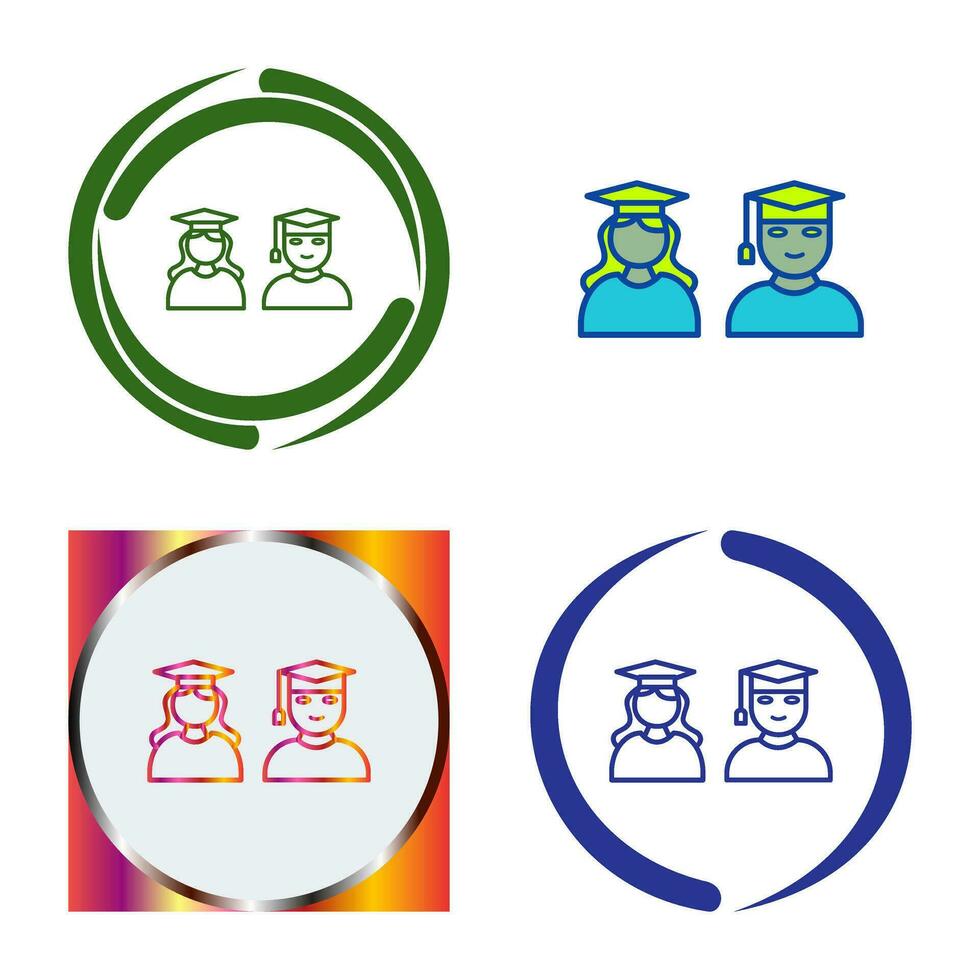 Unique Graduates Vector Icon