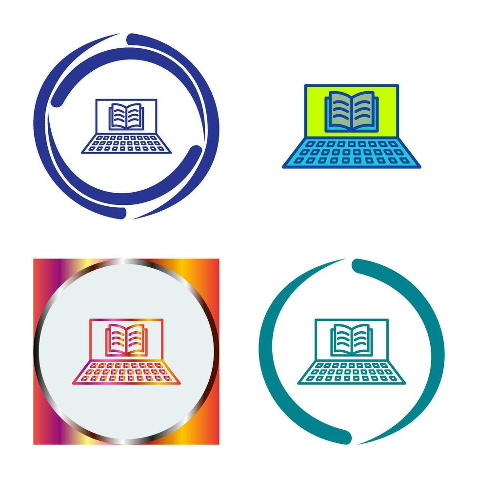 Unique Online Books Vector Icon