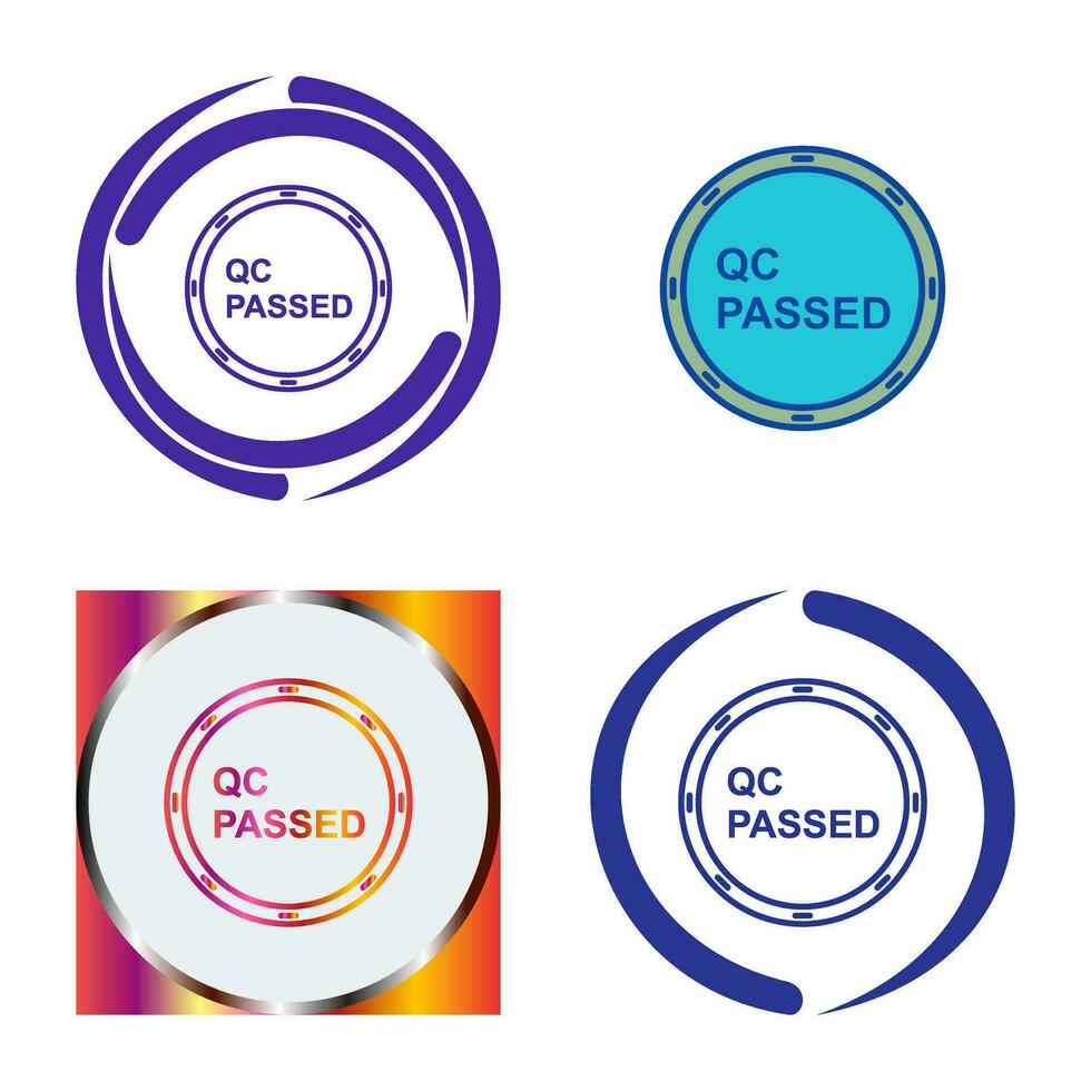 Unique QC Passed Vector Icon