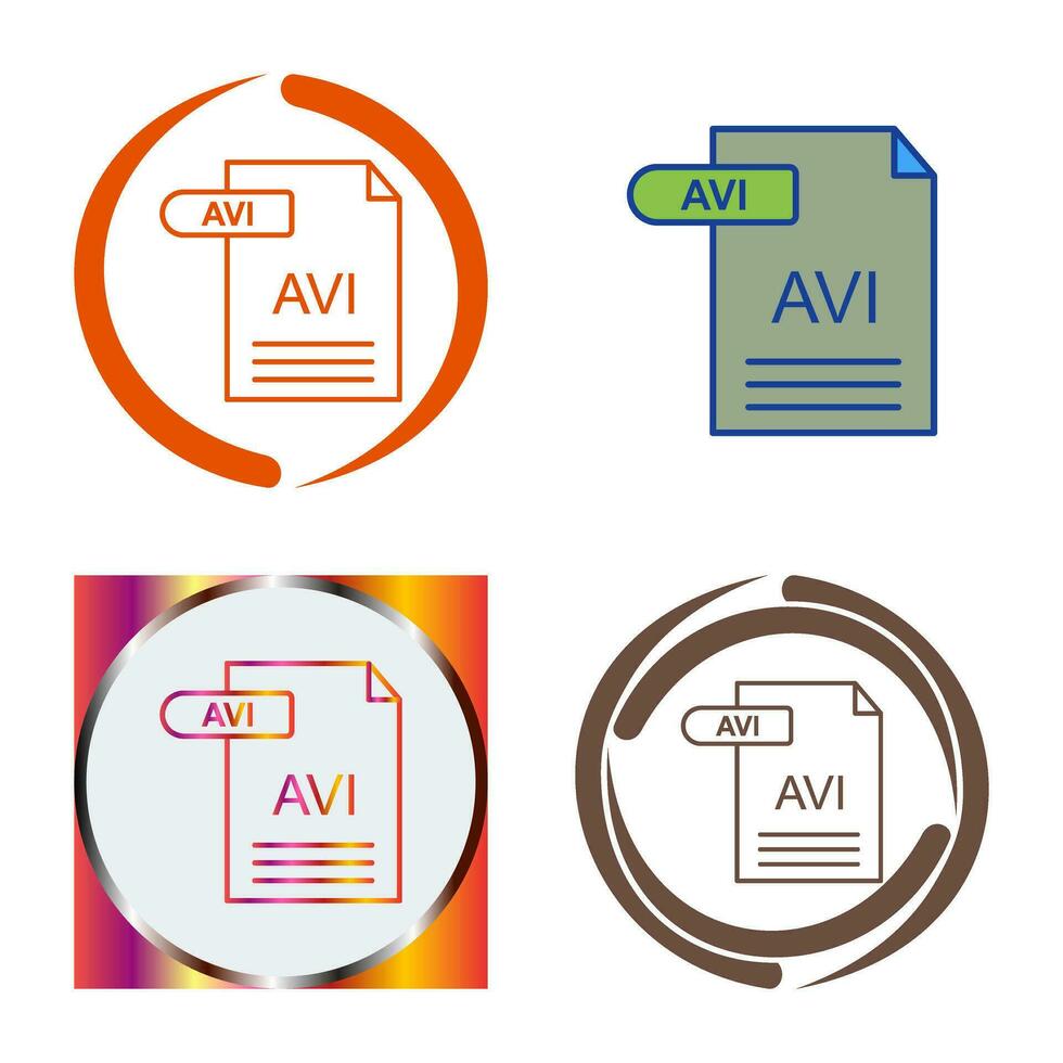 AVI Vector Icon