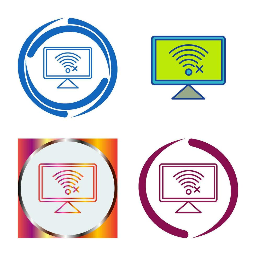 Disconnected Network Vector Icon