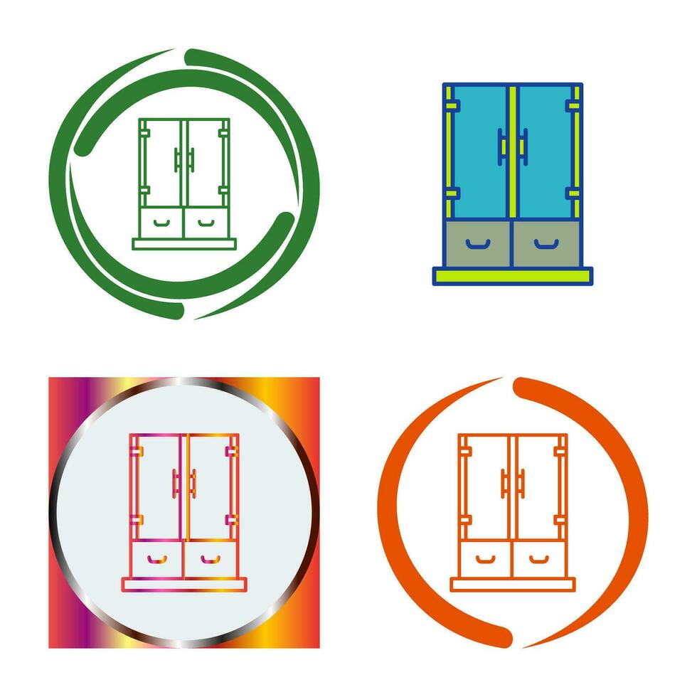 icono de vector de cajón de gabinete