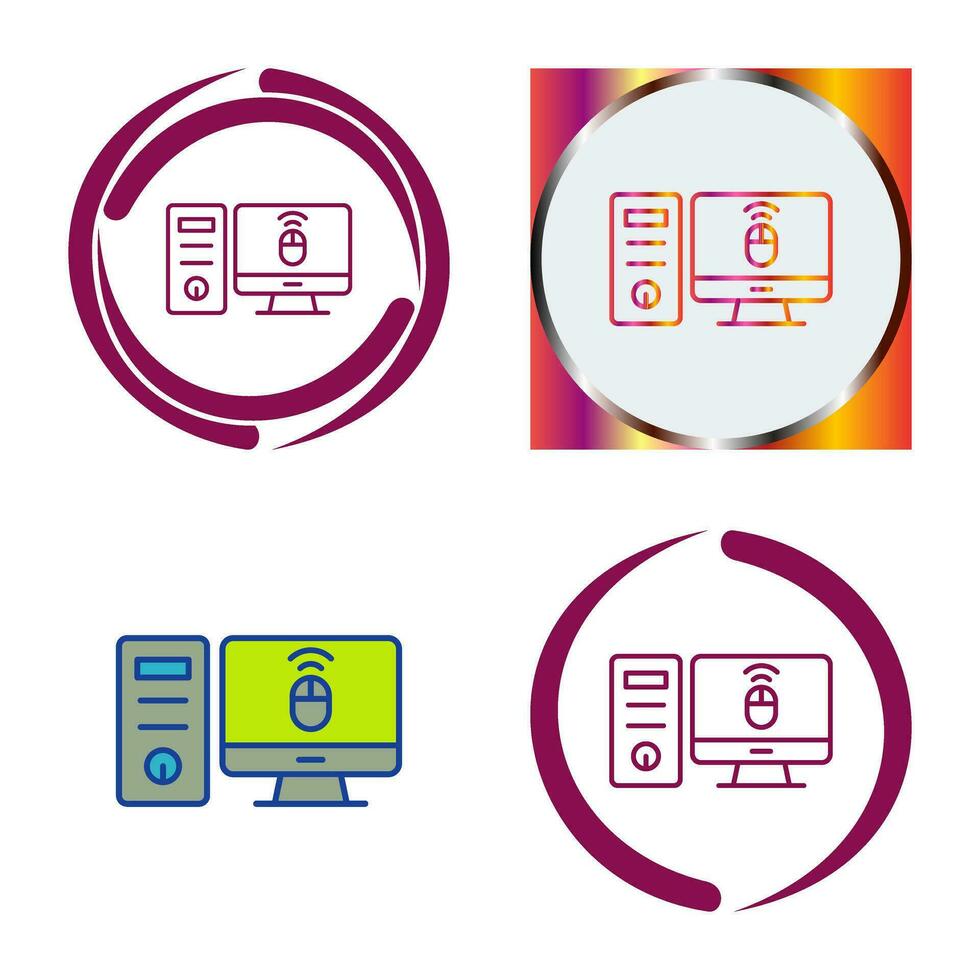 Desktop Computer Vector Icon