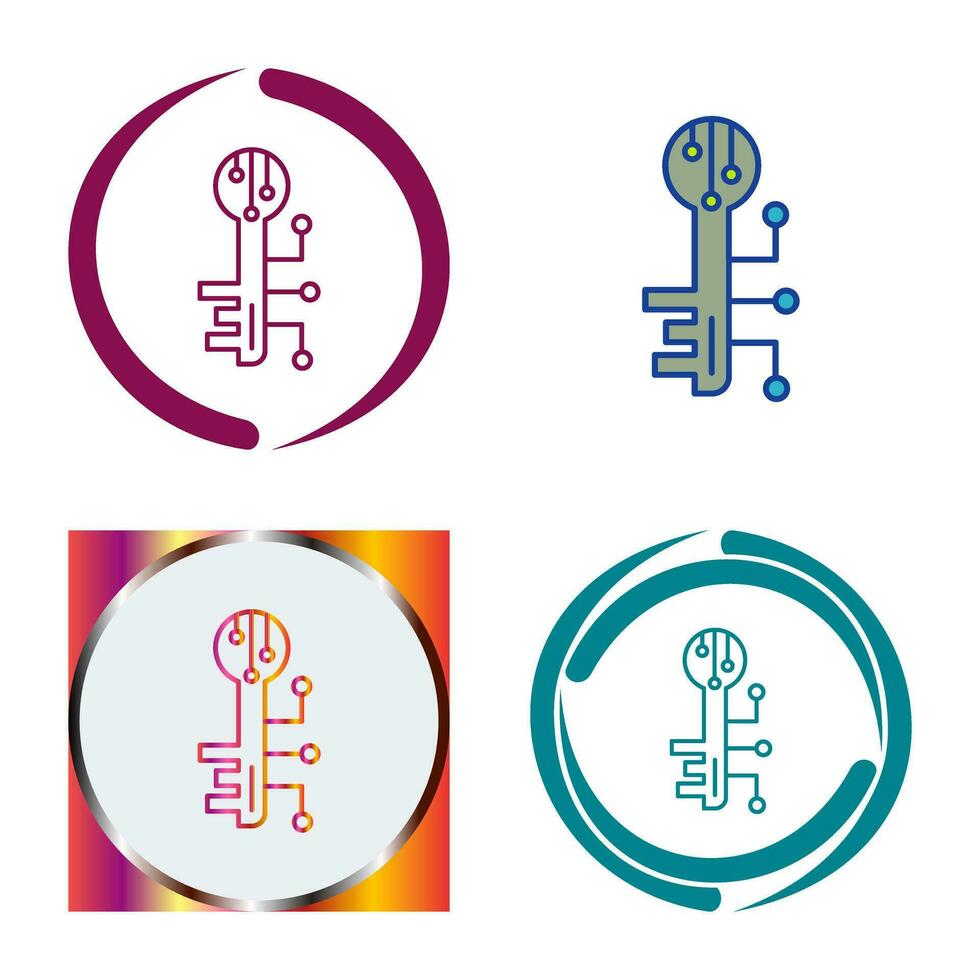 Electronic Key Vector Icon
