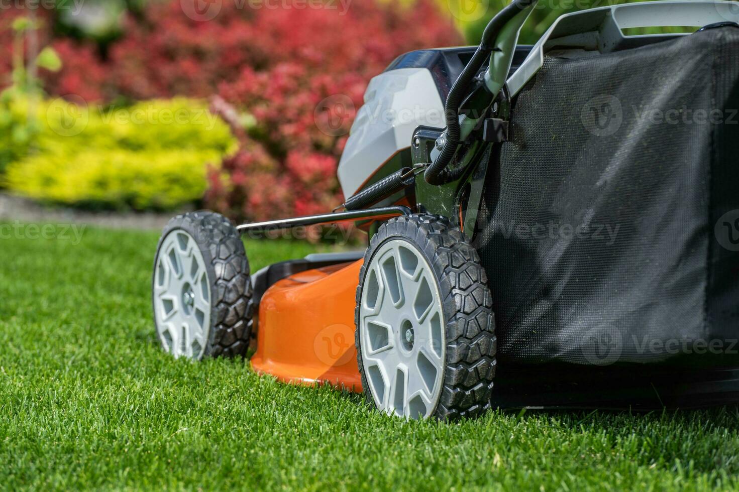 Modern Electric Powered Grass Mowing Machine photo