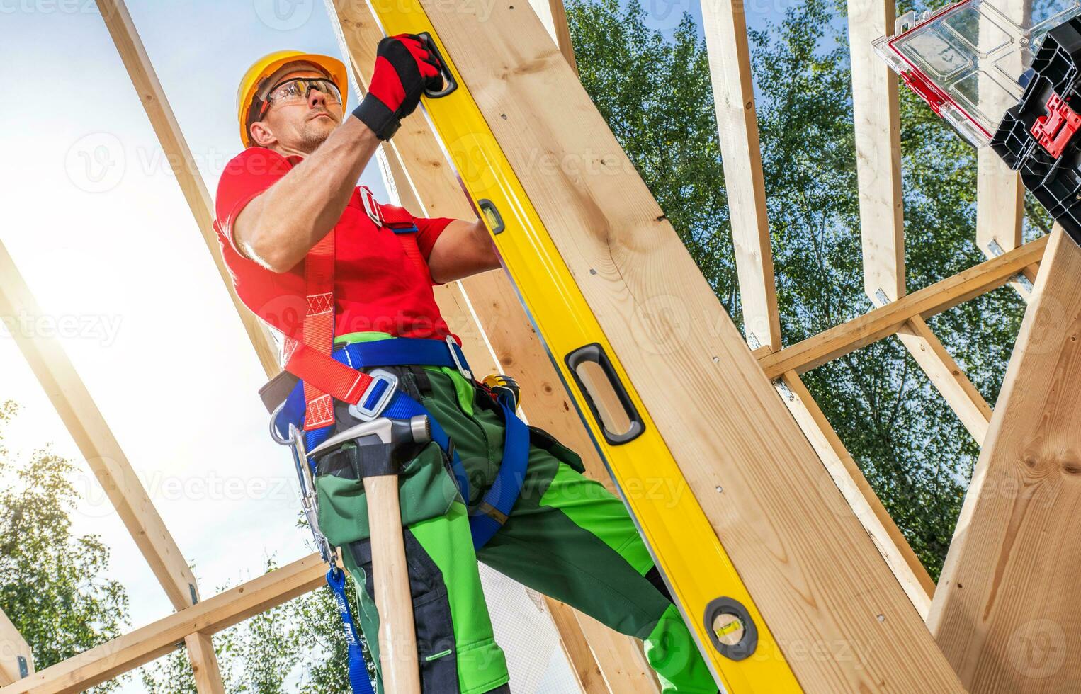 Skeleton Frame Worker with Large Spirit Level Level Accuracy photo