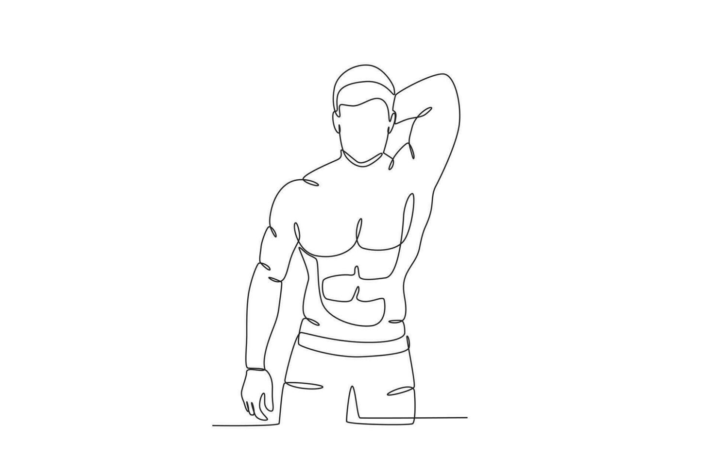 A muscular male athlete vector
