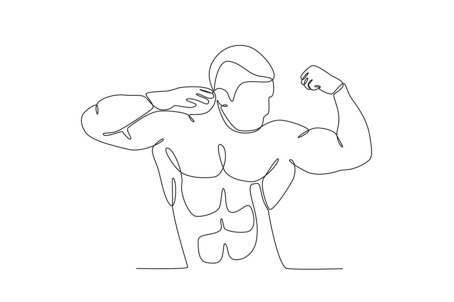 An athletic man active workout vector