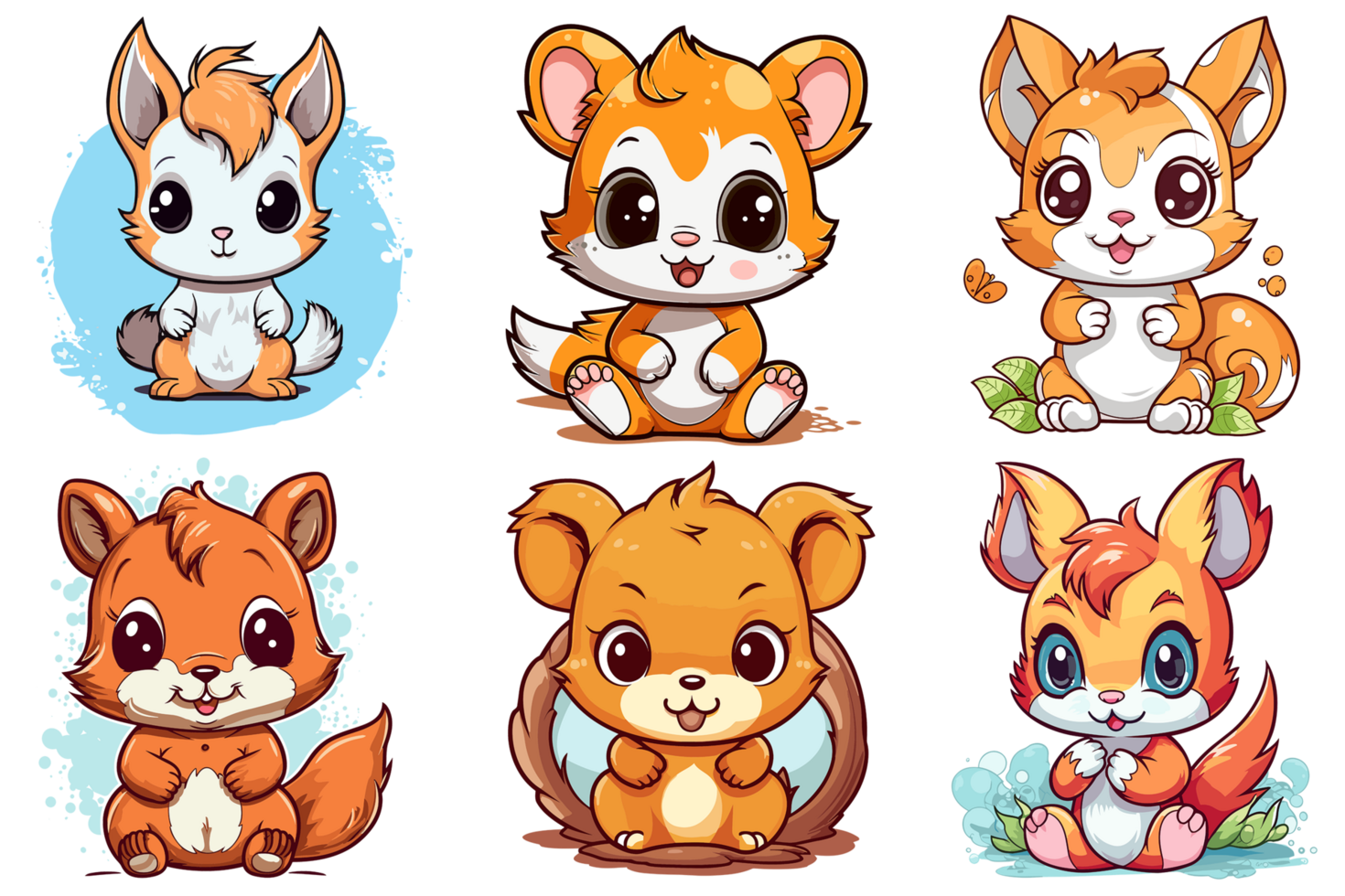 Beautiful Squirrel Clipart - Ai Generative png