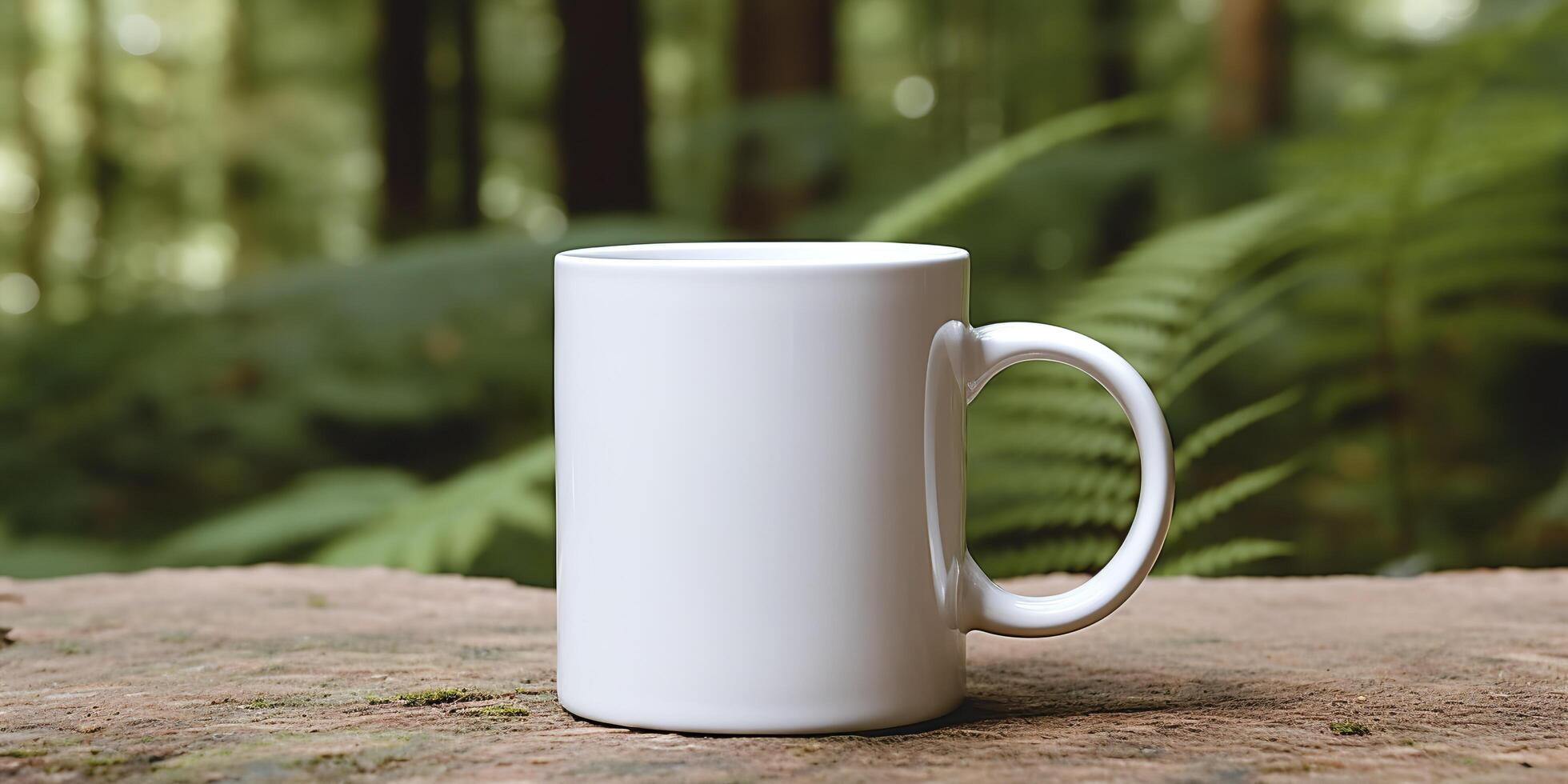 White Mug mockup. Generative AI photo