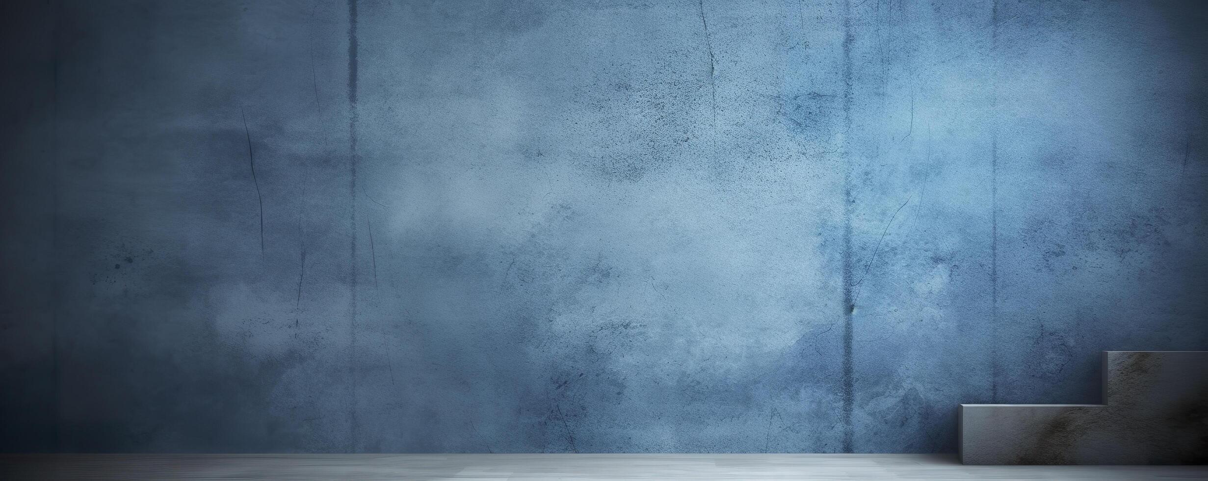 dark and blue concreate and cement wall to present product and background. Generative AI photo