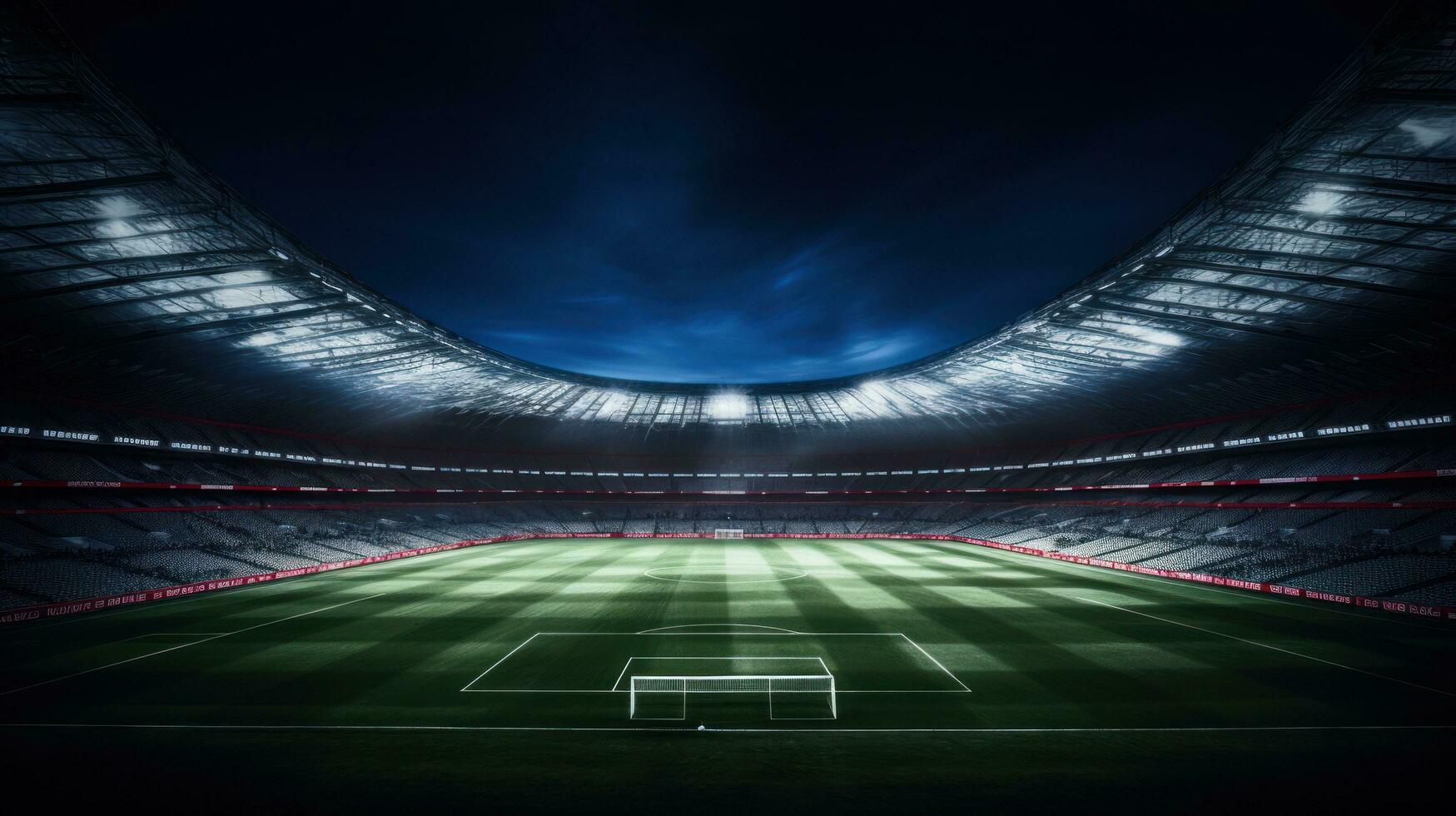 Football stadium inside at night with lights Post-Production photo